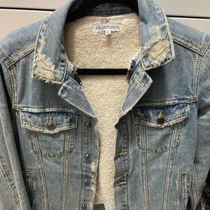 HEARTLOOM denim jacket with removable Sherpa lining